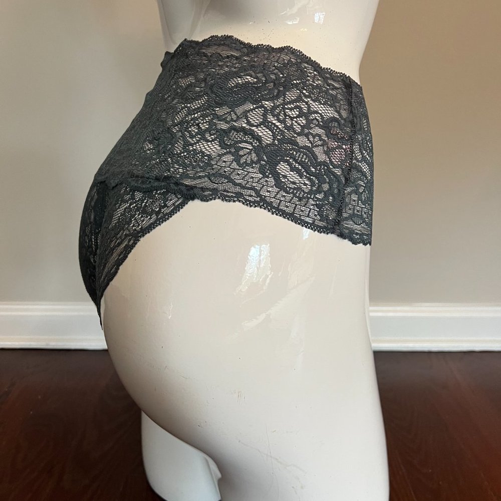 ‼️Sale ‼️ Sexy High-Waisted Gray All Lace Panties - Picture 5 of 7